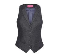 Brook Taverner Women's Nashville Waistcoat in Dark Grey | Size: Medium Brook Taverner Dark Grey M