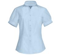 Brook Taverner Women's Paduli Poplin Short-Sleeved Formal Shirt in Blue | Size: 12 Brook Taverner Blue 12