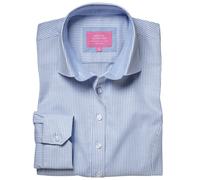 Brook Taverner Women's Mirabel Striped Oxford Stretch Shirt in Blue | Size: 20 Brook Taverner Blue 20