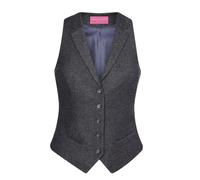 Brook Taverner Women's Nashville Waistcoat in Dark Grey | Size: Medium Brook Taverner Dark Grey M