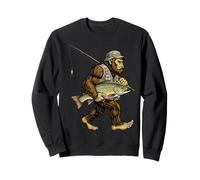 Brook Trout Bigfoot Fisherman River Fishing Sasquatch Sweatshirt