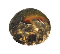 Brook Trout Fly Fishing Print Shower Cap â€“ Reusable, Double Layer, with Elastic Band â€“ Perfect for Home, Spa, Hotel, and Travel
