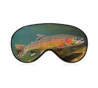 Brook Trout Fly Fishing Sleep Mask Eye Mask Eye Masks for Sleep Sleep Masks for Women Men Travel Eye Mask Adjustable Sleeping Mask Sleep Mask Blackout Cute Sleep Mask