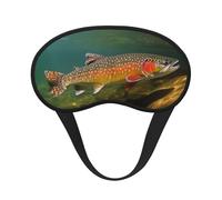 Brook Trout Fly Fishing Sleep Mask for Side Sleeper, Blackout Eye Mask for Women Men, Zero Pressure Sleeping Masks Soft Breathable Eye Cover Comfortable Blindfold Eyeshade for Night Sleep