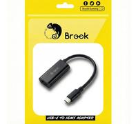 Brook USB-C to HDMI Adapter 4K 60Hz with 100W PD Charging, USB Type-C to HDMI Converter for Switch and Switch 2, Steam Deck, ROG Ally, Laptop, Tablet & Monitor, Plug and Play
