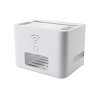 Brooke Shop Set-top Box Floating Shelf, Router Patch Panel Storage Box, Large Bearing Capacity, dust-Proof Design, Convenient disassembly, Simple and Versatile/Wh
