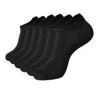 brookhaus Womens Low Cut No Show Running Socks 6 Pairs - Cushioned Arch Support, Moisture Wicking Athletic Ankle Socks with Heel Tab - Soft & Breathable for Sports, Workout, Casual