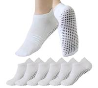 brookhaus Womens Low Cut No Show Running Socks 6 Pairs - Cushioned Arch Support, Moisture Wicking Athletic Ankle Socks with Heel Tab - Soft & Breathable for Sports, Workout, Casual
