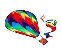 BROOKITE from Peterkin | Air Balloon Kite | Multicoloured Hot Air Balloon themed Kite - 90cm x 63cm - Ripstop Polyester with 1 handle | Kites | Outdoor Toys | Sport & Leisure | Ages 3+