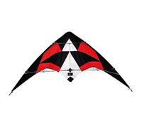 BROOKITE from Peterkin | Harrier Sport Stunt Kite | Red, Black and White Kite - 74cm x 150cm - Spinnaker Nylon with 2 handles | Kites | Outdoor Toys | Sport & Leisure | Ages 8+