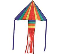 BROOKITE from Peterkin | Rainbow Delta Kite | Multicolour Kite - 72cm x 56cm - Spinnaker Nylon with 1 handle | Kites | Outdoor Toys | Sport & Leisure | Ages 3+