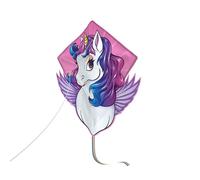 Brookite, Unicorn Kite, 58 x 69 cm pop-up kite with handle and easy clip, great for beginners, Kites, Outdoor Toys, Ages 4+