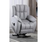 (Grey) BROOKLINE ELECTRIC FABRIC SINGLE MOTOR RISER RECLINER LIFT MOBILITY TILT CHAIR