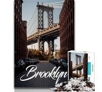Brooklyn 1000 Piece Jigsaw Puzzles for Teenagers,Learning Educational Toy for Is Ideal As A Gift for The Whole Family 38x26cm