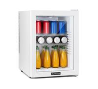 Mini Fridge 42L Table Top Fridge for Bedroom Beer Fridge Drinks Glass Door White [EEK: F]