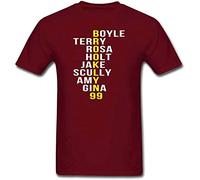 Brooklyn 99 Nine Nine Tv Show T Shirt Cool Printed Tees Maroon S