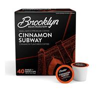 Brooklyn Beans Cinnamon Subway Gourmet Coffee Pods Compatible with 2.0 Keurig K Cup Brewers, Pack of 40