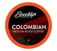 Brooklyn Beans Colombian Gourmet Coffee Pods Compatible with Keurig K Cup Brewers, Including 2.0 Machines, 40 Pack, Rich and Smooth Colombian Medium Roast