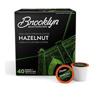 Brooklyn Beans Hazelnut Gourmet Coffee Pods Compatible with 2.0 Keurig K Cup Brewers, Pack of 40