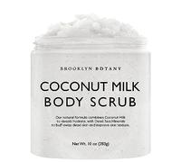 Brooklyn Botany Coconut Milk Body Scrub - Moisturizing and Exfoliating Body, Face, Hand, Foot Scrub - Fights Stretch Marks, Fine Lines, Wrinkles - Great Gifts for Women & Men - 311 g