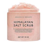 Brooklyn Botany Himalayan Salt Exfoliating Body Scrub & Foot Scrub - All Natural Exfoliator, Moisturizes With Sweet Almond Oil - Scrub Away Dead Skin - Great Gifts For Women - 300 g