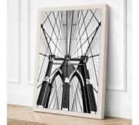 Brooklyn Bridge Ascendant Canvas Wall Art Print 24x16 Inch