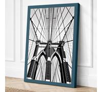 Brooklyn Bridge Ascendant Canvas Wall Art Print 24x16 Inch (61 x 41 cm)