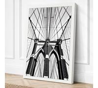 Brooklyn Bridge Ascendant Canvas Wall Art Print 36x24 Inch