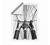 Brooklyn Bridge Ascendant Industrial Unframed Wall Art Print A4 (29.7×21cm), Wall Decor for Living Room, Bedroom, Office & Home, Art Gift
