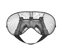 Brooklyn Bridge Double Sided Sleep Mask, Adjustable Blackout, Silk-Like Eye Mask for Sleeping,Travel, Soft, Breathable, Lightweight Comfortable Blindfold