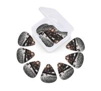 Brooklyn Bridge Guitar Picks 12 Pack Thin, Medium & Heavy 3 Different Thickness Celluloid Guitar Plectrums with Storage Box Personalized Guitar Pick for Acoustic Guitar, Bass