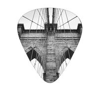Brooklyn Bridge Guitar Picks with Organizer Storage Box Guitar Plectrums 12PCS 3 Thickness Thin Medium Heavy 0.46 0.71 0.96mm Guitar Picks For Acoustic Electric or Bass Guitars