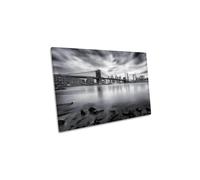 Brooklyn Bridge New York City Canvas Wall Art Picture Print CanvasGeeks Grey W36 inch x H24 inch x D40mm