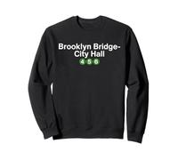 Brooklyn Bridge New York subway station signs, NYC trains Sweatshirt
