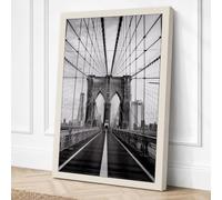 Brooklyn Bridge Perspective Canvas Wall Art Print 36x24 Inch