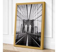 Brooklyn Bridge Perspective Canvas Wall Art Print 36x24 Inch