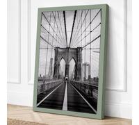 Brooklyn Bridge Perspective Canvas Wall Art Print 36x24 Inch