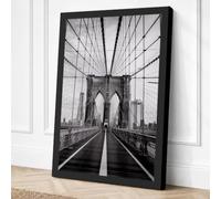 Brooklyn Bridge Perspective Canvas Wall Art Print 36x24 Inch (91 x 61 cm)