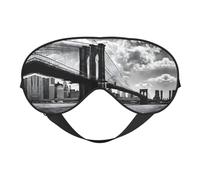 Brooklyn Bridge Print Satin Sleep Mask & Eye Mask | Deep Dream Sleep Masks for Women & Men | Soft Sleeping Eye Mask to Nourish Skin