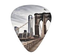 Brooklyn Bridge Printed Guitar Picks 12-Piece Set - Comfortable, Versatile Plectrum for All Guitar Styles & Players