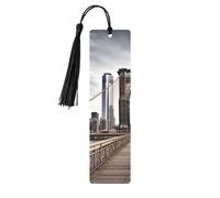 Brooklyn Bridge Printed Metal Bookmarks M - Black Lightweight Aluminium Book Marker for Books, Journals & Gifts, Ideal Book Lovers, Holiday Decor & Crafts