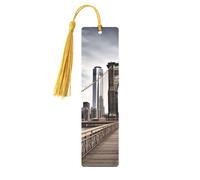 Brooklyn Bridge Printed Metal Bookmarks M - Gold Lightweight Aluminium Book Marker for Books, Journals & Gifts, Ideal Book Lovers, Holiday Decor & Crafts