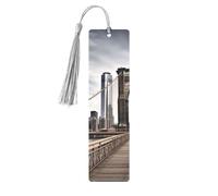 Brooklyn Bridge Printed Metal Bookmarks S - Gray Lightweight Aluminium Book Marker for Books, Journals & Gifts, Ideal Book Lovers, Holiday Decor & Crafts