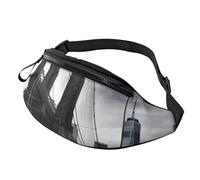 Brooklyn Bridge Printed Waist Bag with Headphone Jack, Personalized Bumbags Fanny Packs Unisex Running Hiking Crossbody Bags for Men Women