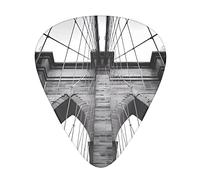Brooklyn Bridge Prints Guitar Plectrums 12 Pieces Set - Comfortable In The Hand With Smooth Edges Three Thicknesses To Match