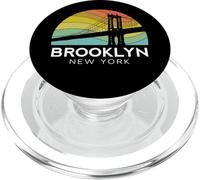 Brooklyn Bridge Retro New York Vintage City Skyline NYC NY PopSockets PopGrip for MagSafe