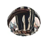 Brooklyn Bridge S Print Elastic And Reusable Hair Bath Caps Double Waterproof Layers Bathing Hat