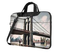 Brooklyn Bridge S Print Ultra-Thin Portable Laptop Bag Stylish Women Men Briefcase Office Commute Travel