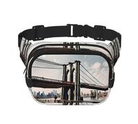 Brooklyn Bridge S Zipper Fanny Pack, Crossbody Bags with Adjustable Strap for Jogging, Cycling