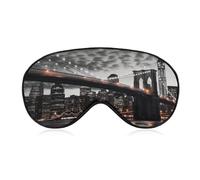 Brooklyn Bridge Sleep Mask Comfort Travel Eye Masks with Adjustable Elastic Strap Soft Funny Block Light Sleep Eye Cover for Side Sleeper for Nap Men Women Gift